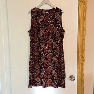 Tommy Hilfiger Paisley Dress - Black and Red